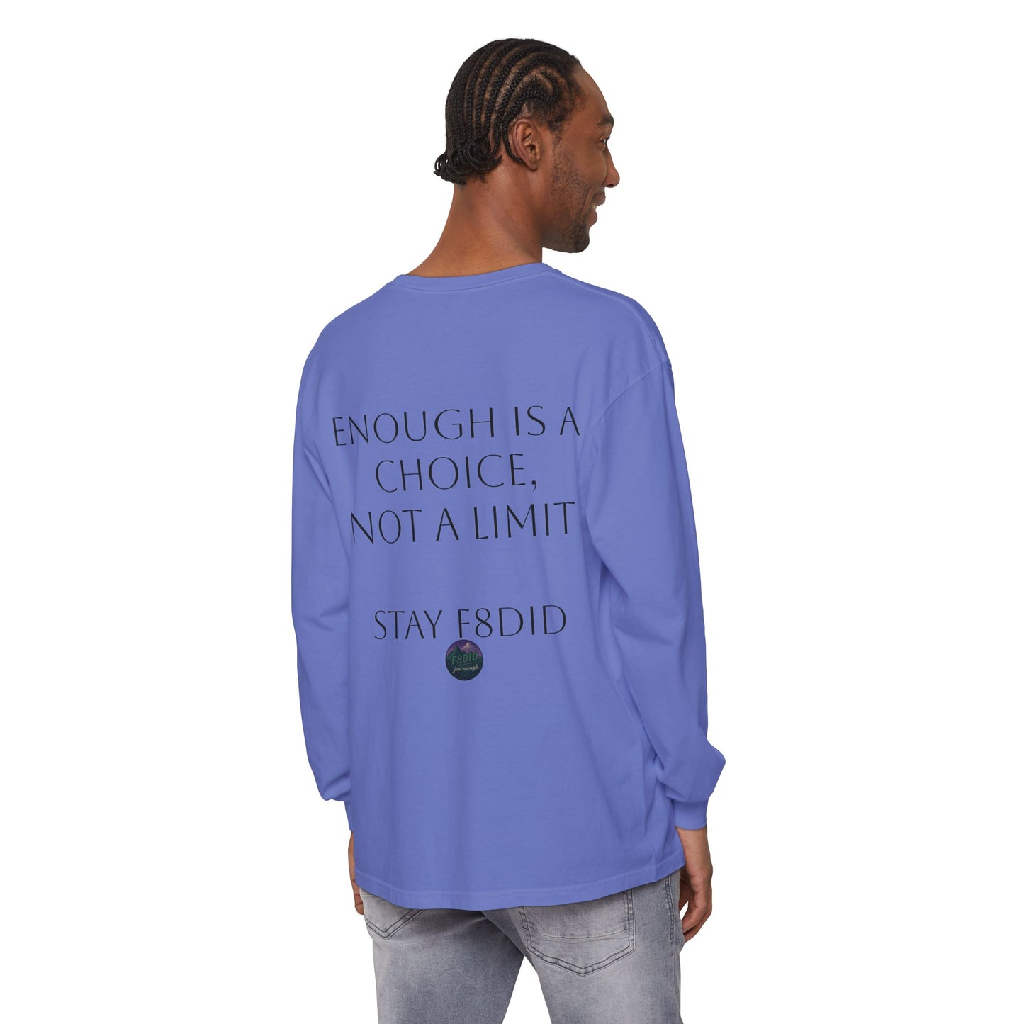 Mountain Terrain Long Sleeve T-Shirt - Purple and Green Design