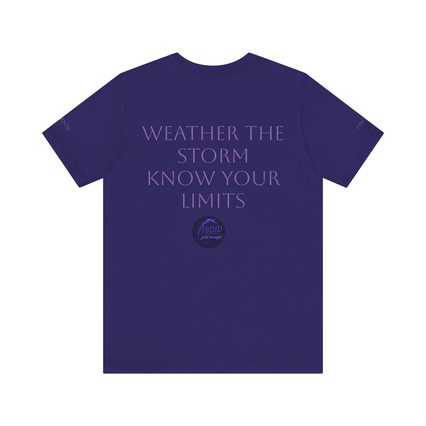 WEATHER THE STORM X F8DID Unisex Jersey Short Sleeve Tee - Inspirational Quote T-Shirt