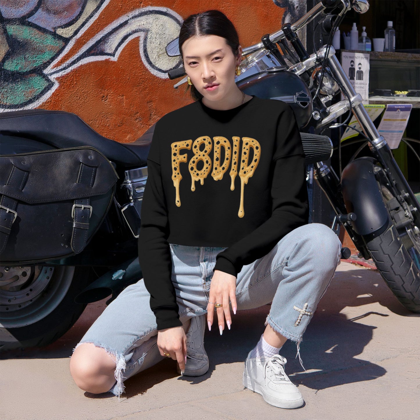 Cookies and Creme SS8 Women's Crop Sweatshirt