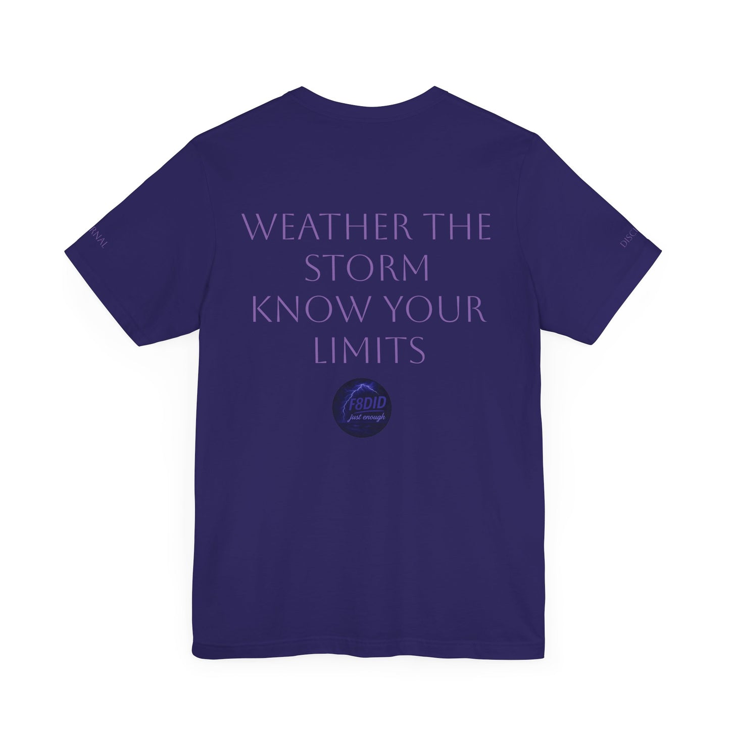 WEATHER THE STORM X F8DID Unisex Jersey Short Sleeve Tee - Inspirational Quote T-Shirt