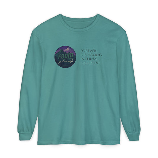Mountain Terrain Long Sleeve T-Shirt - Purple and Green Design